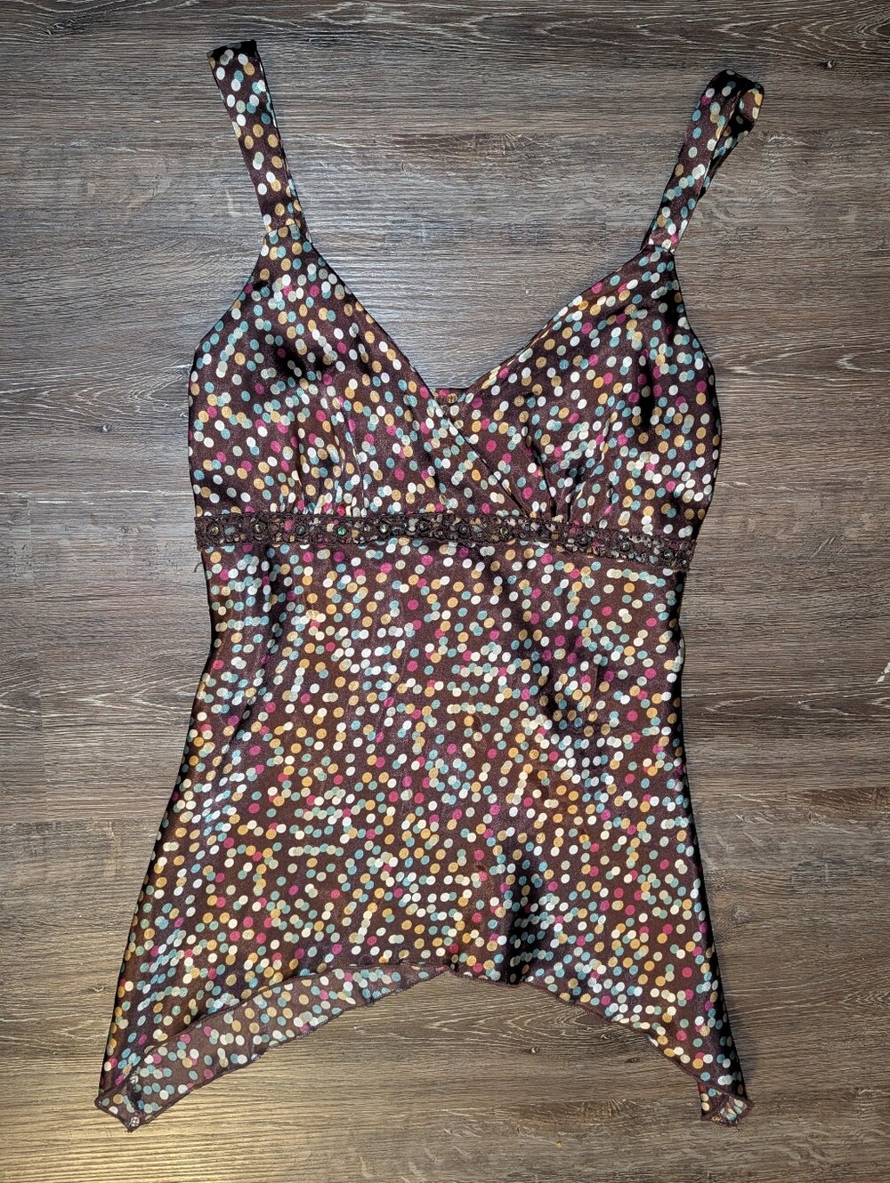 Vintage Babydoll Polka Dot Camisole Top